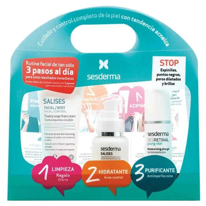 Sesderma Salises Anti-Acne Pack Unisex, 3 Pieces