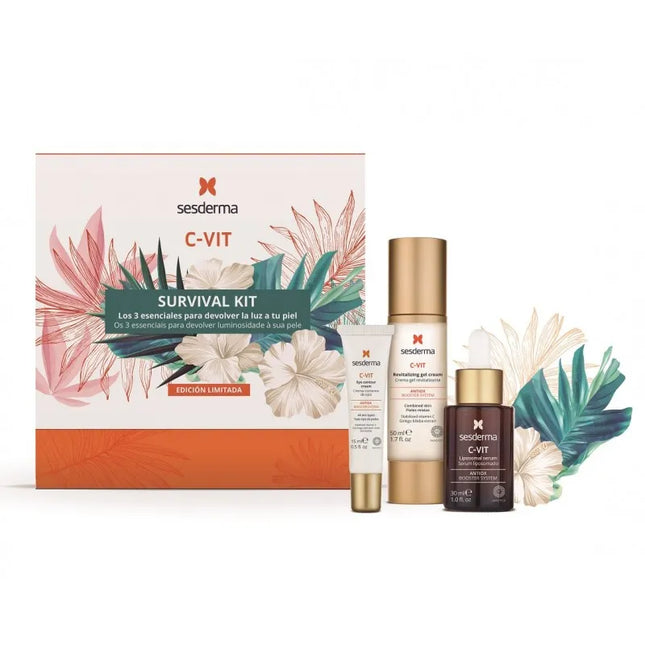 Sesderma C-Vit – Serum 30 ml + Cream-Gel 50 ml + Eye Contour 15 ml Unisex, Set 3 Pieces