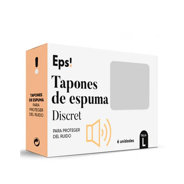 EPS Foam Ear Plugs Discret 6 Units Size L