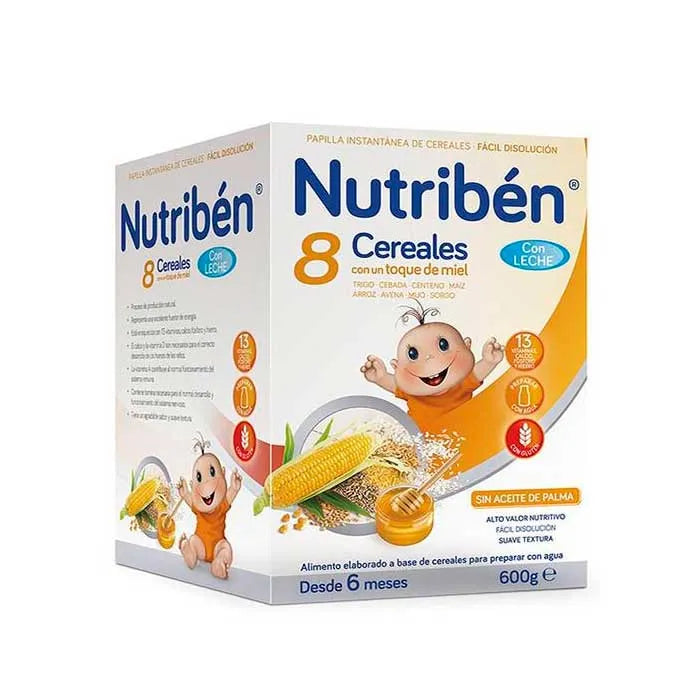 Nutriben Nutribén 8 Honey Cereals With Milk, 600 g