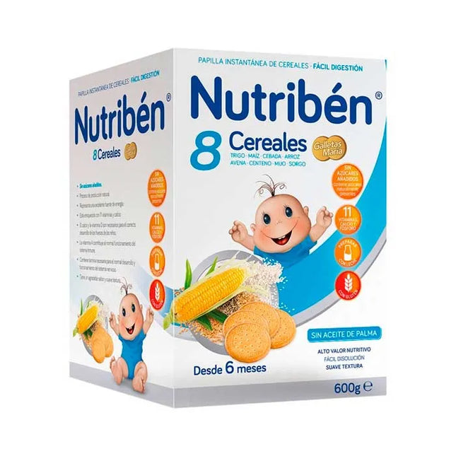 Nutriben Nutribén 8 Cereals Maria Crackers, 600 g