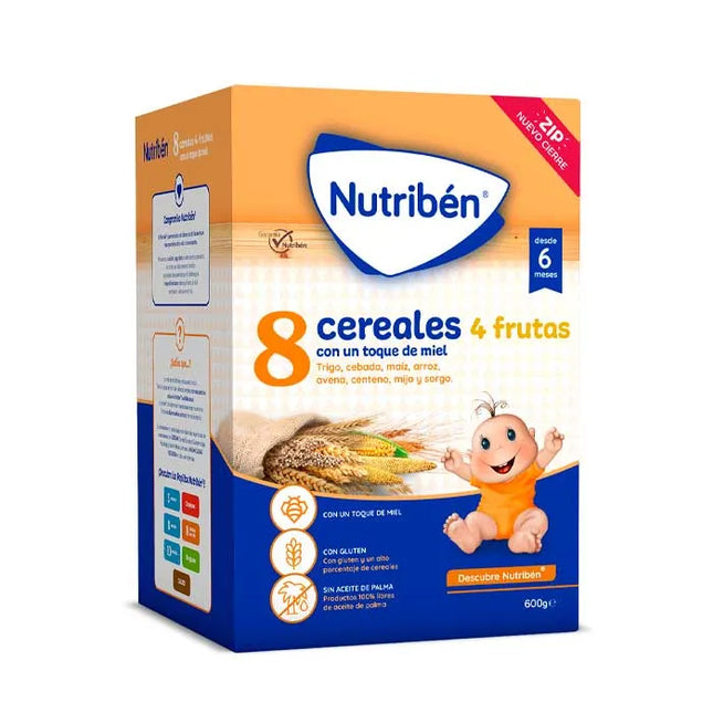 Nutriben Nutribén 8 Cereals and Honey 4 Fruits, 600 g