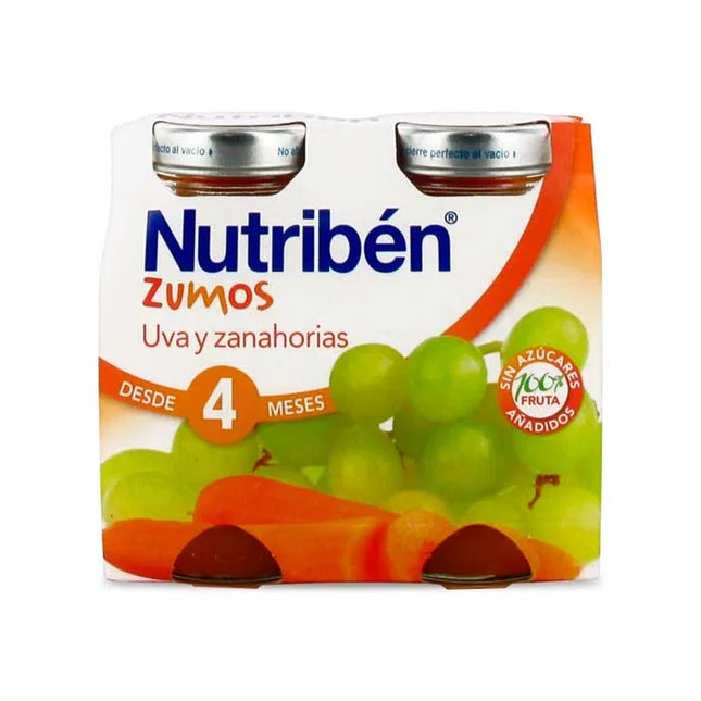 Nutriben Nutribén Grape and Carrot Juice, 2x130 ml