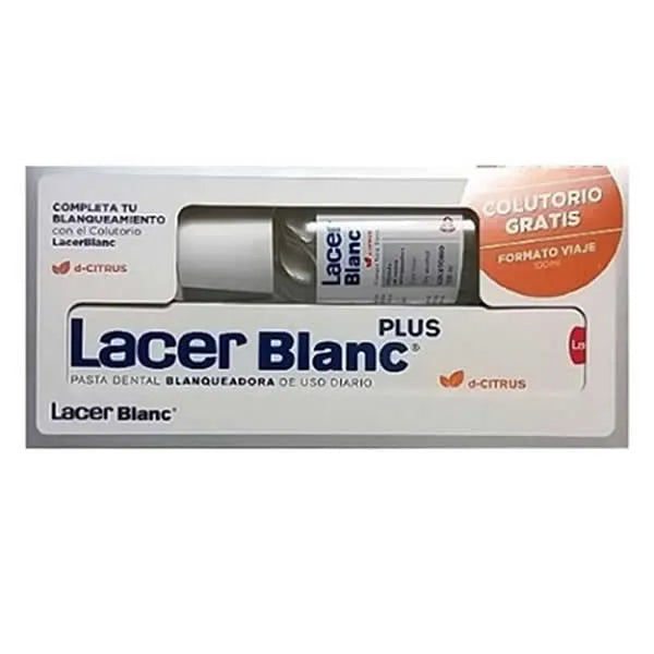 Lacer Blanc Plus Whitening Toothpaste D-Citrus 125 ml + Mouthwash, 100 ml