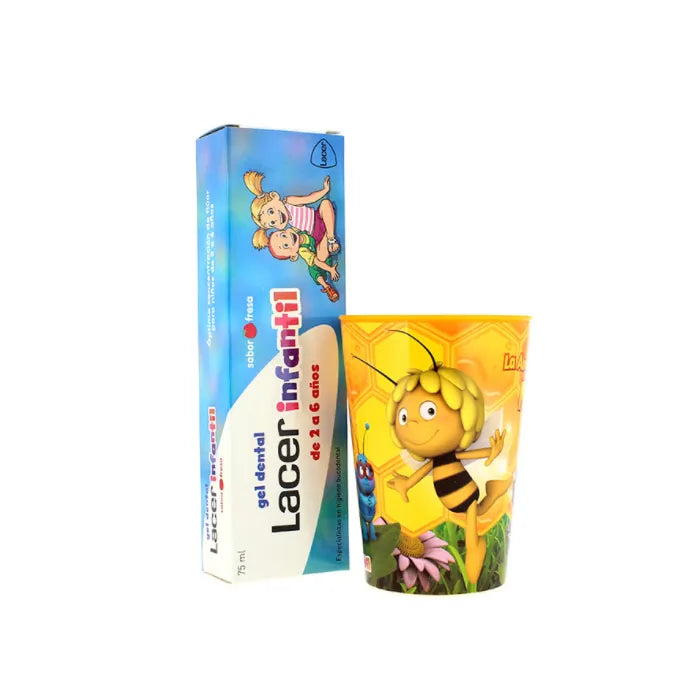 Lacer Children's Dental – Gel Strawberry 75 ml, Set 2 Pieces