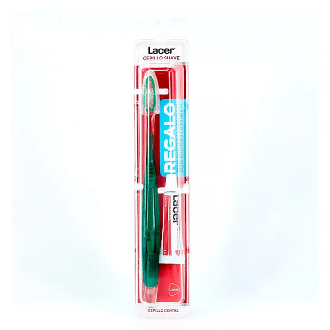 Lacer Soft Toothbrush + Toothpaste, 5 ml
