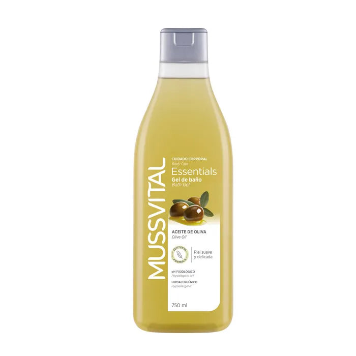 Mussvital Essentials Olive Oil Bath – Gel Unisex, 750 ml