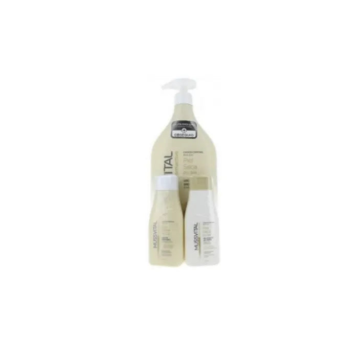 Mussvital Dermactive Bath – Gel Dry Skin 1000 ml Unisex, Set 3 Pieces