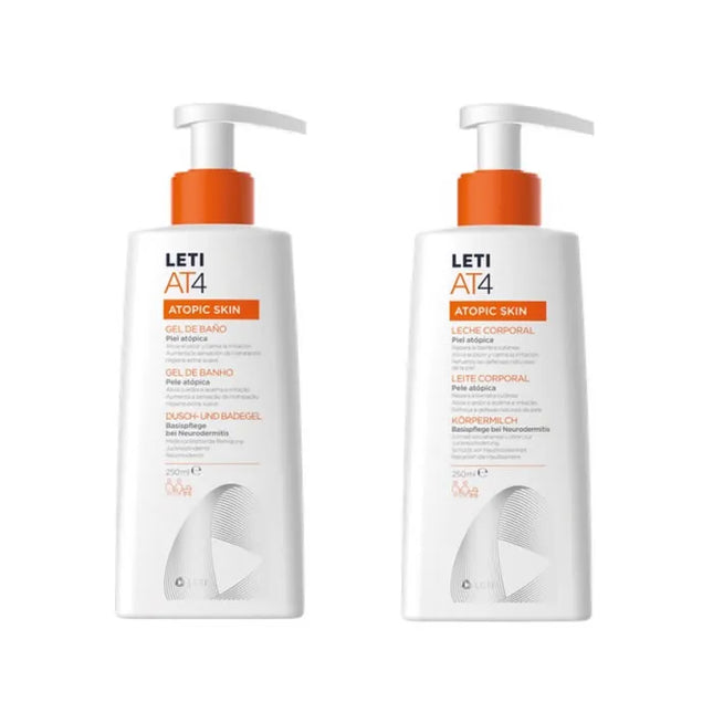 LETI At4 Body Milk 250 ml Unisex, Set 2 Pieces