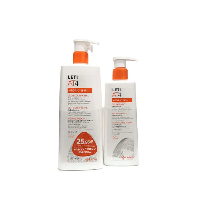LETI At4 Atopic Skin Body Milk 500 ml + – Gel At4 Unisex, 250 ml