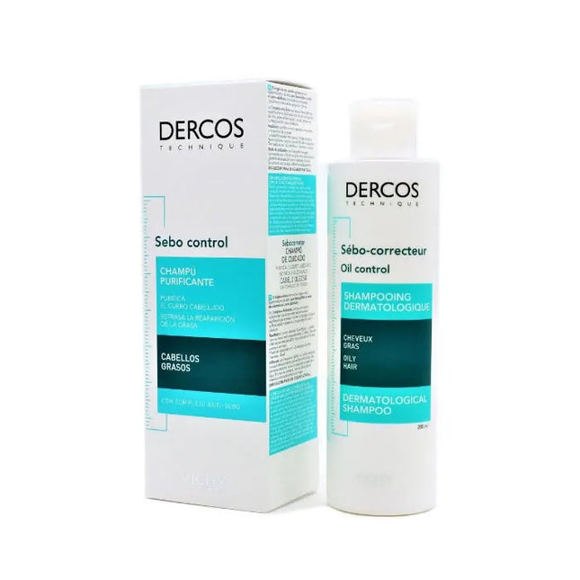 Vichy Dercos Oily Hair Sebum Control – Shampoo Unisex, 200 ml