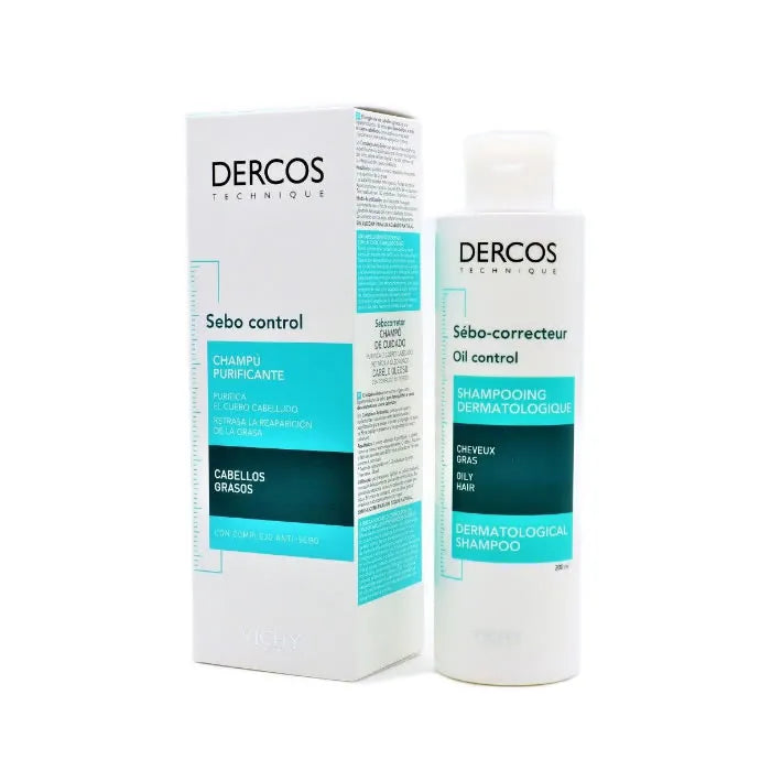 Vichy Dercos Oily Hair Sebum Control – Shampoo Unisex, 200 ml