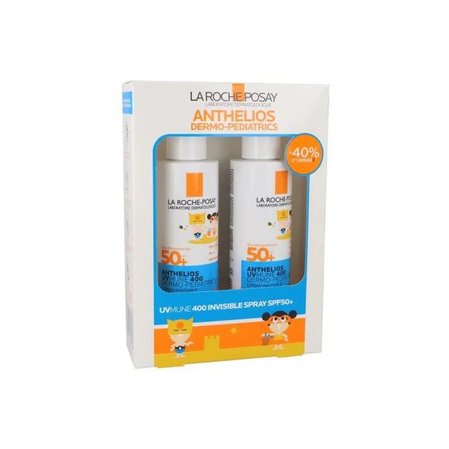LA Roche-posay La Roche Posay Anthelios Dermo Pediatrics – Spray Spf50+ Unisex, 2x200 ml