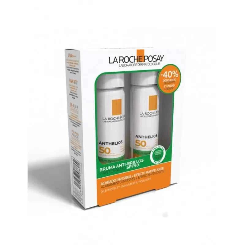 LA Roche-posay La Roche Posay Anthelios Invisible Face Mist Anti Shine Spf50 Unisex, 2x75 ml