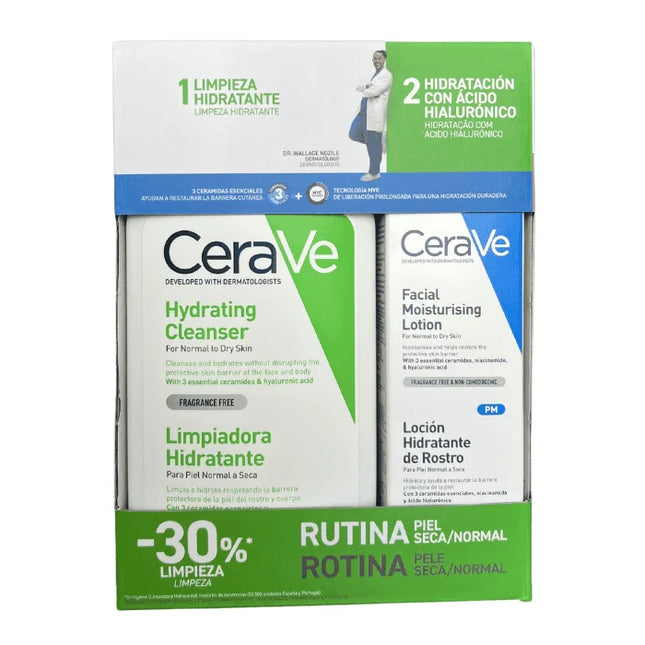 Cerave Hydrating Cleanser 473 ml Unisex, Set 2 Pieces