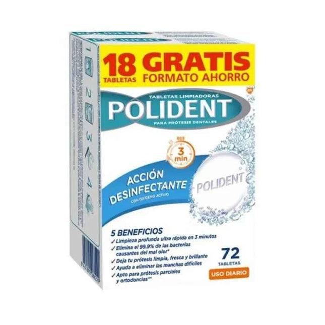 Polident Cleaning Tablets, 72 Units