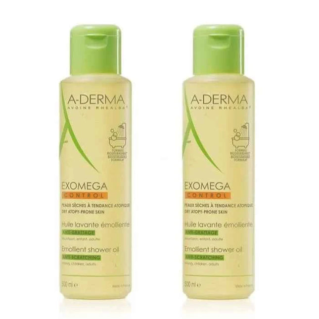 A-derma Exomega Cleansing Oil Dry Skin Unisex, 2x500 ml
