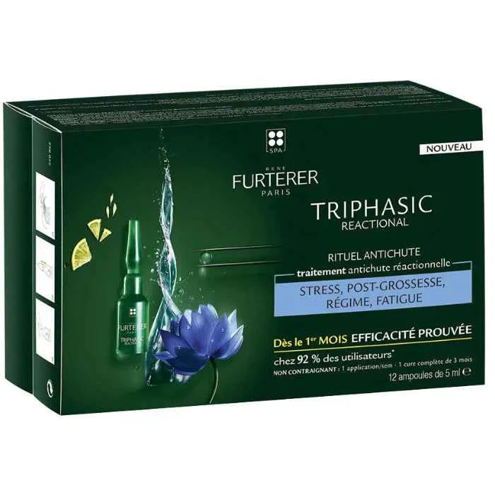 RENE Furterer Triphasic Reactional Treatment Anti Hair Loss Unisex, 12x5 ml