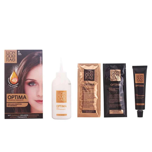 Llongueras Optima Permanent Hair Colour Ammonia Free 6 Dark Blonde Unisex