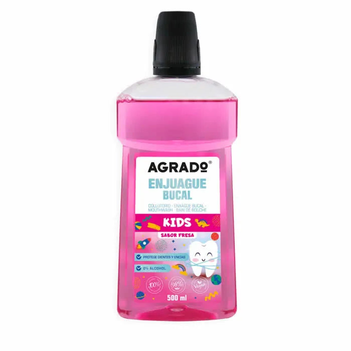 Agrado Mouthwash Kids Strawberry, 500 ml