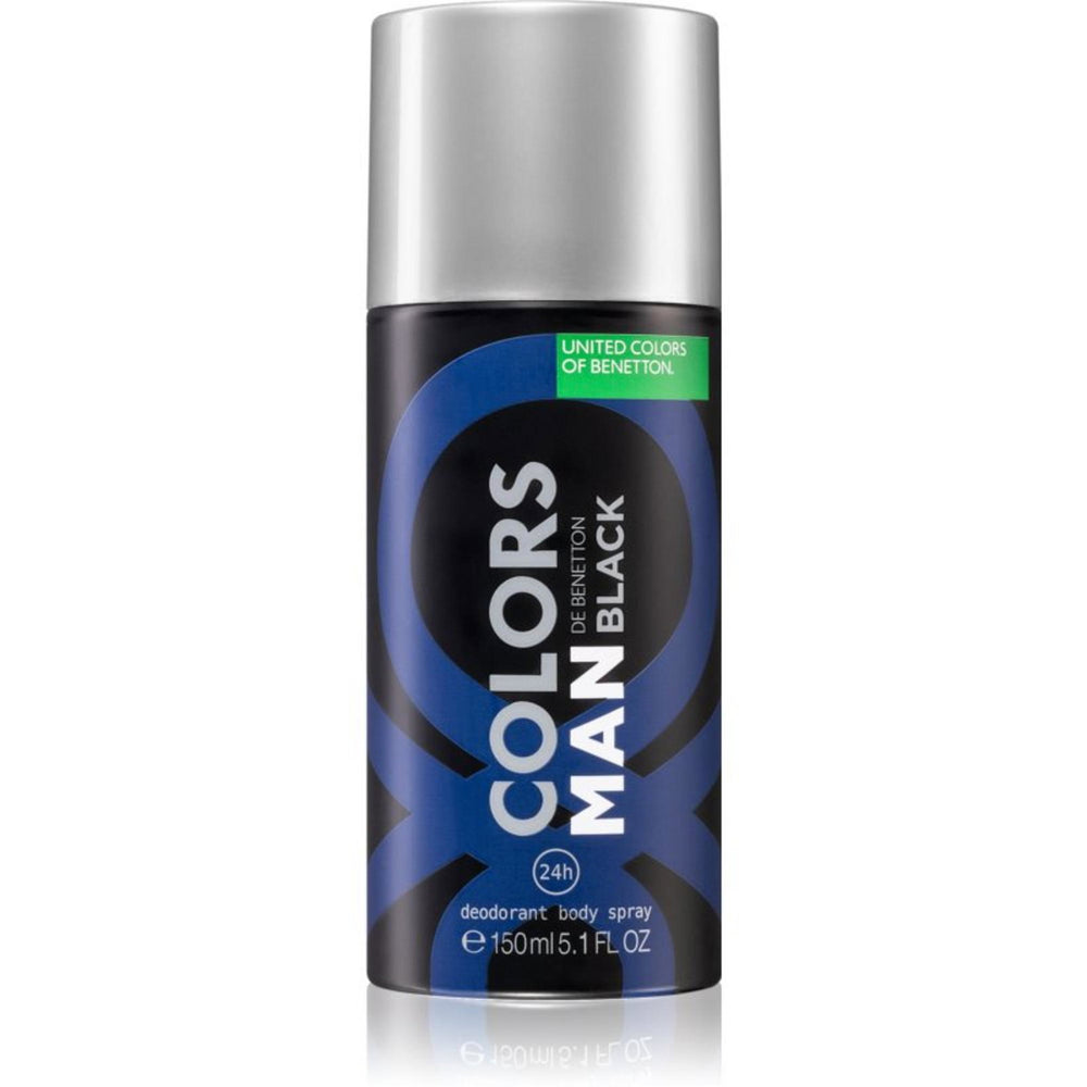 Benetton Colors Man Black Anti-Perspirant Spicy – Deodorant Spray for Men, 150 ml
