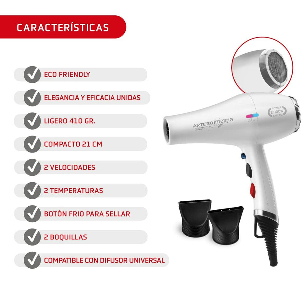 Artero Secador Inferno Light 1 U Unisex