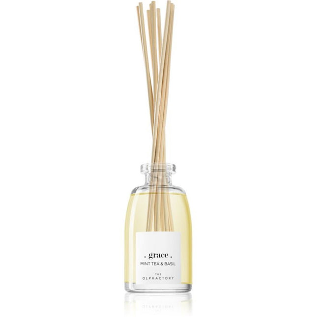 The Olphactory Grace Mint Tea & Basil Fragrance Sticks – Aroma Reed Diffuser Unisex, 250 ml