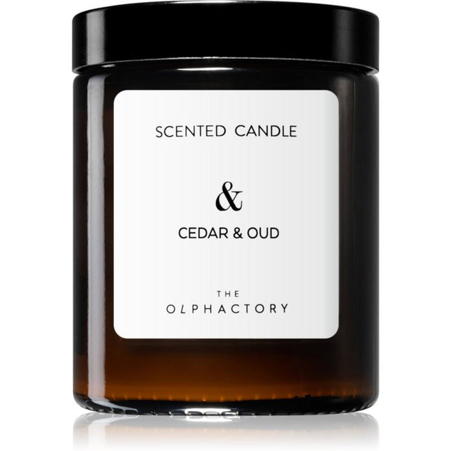The Olphactory Cedar & Oud Woody – Scented Candle Unisex, 135 g