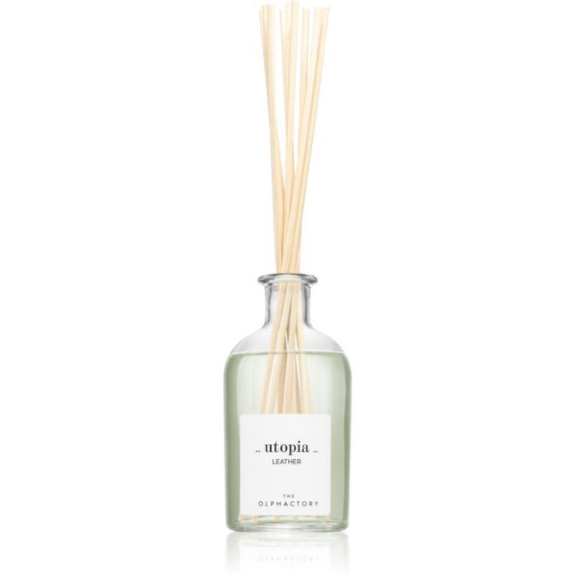 The Olphactory Utopia Leather Fragrance Sticks Leather – Aroma Reed Diffuser Unisex, 250 ml