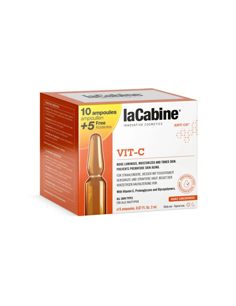 LA Cabine Amp Fac Pack 10 5x2 Vitam C Unisex