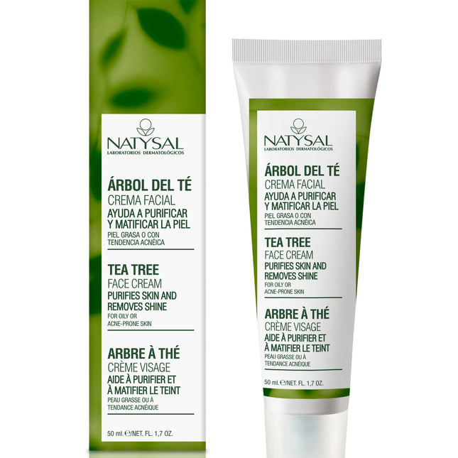 Natysal Crema Tea Tree Facial Unisex, 50 ml
