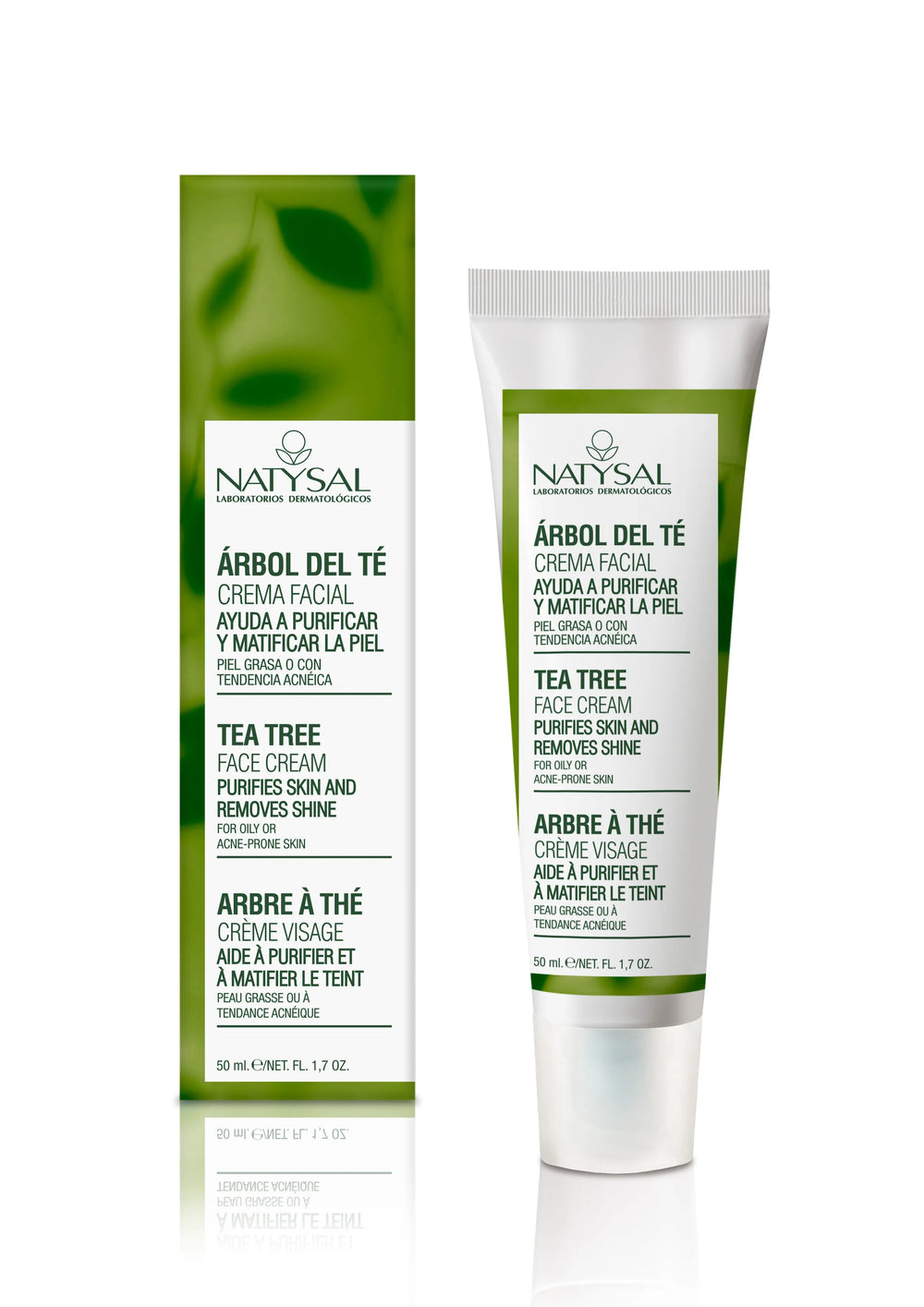 Natysal Crema Tea Tree Facial Unisex, 50 ml