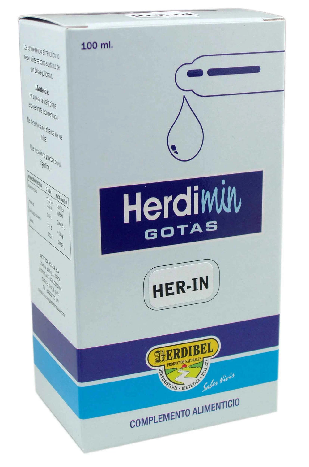 Herdibel Herdimin Her-In Bote 100 ml Con Cuentagotas