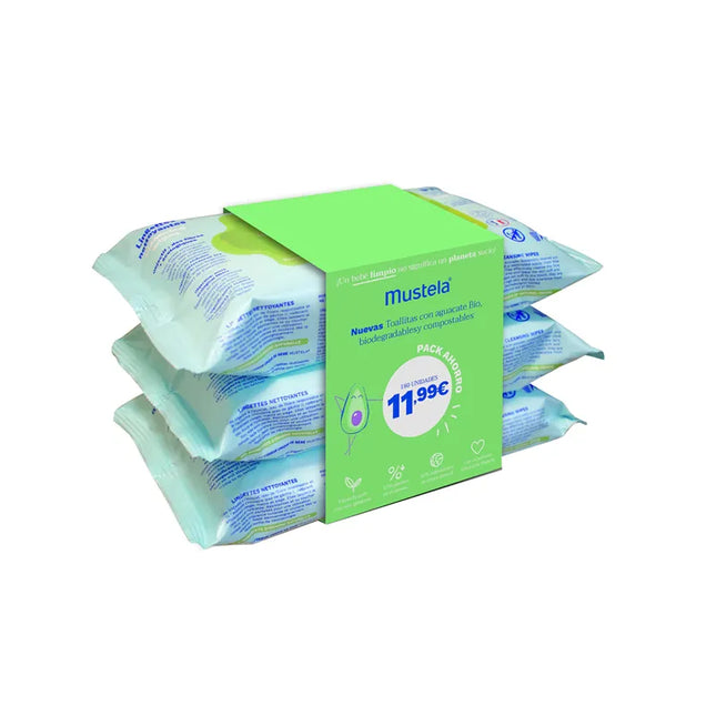 Mustela Wipes 3x, 60 Units
