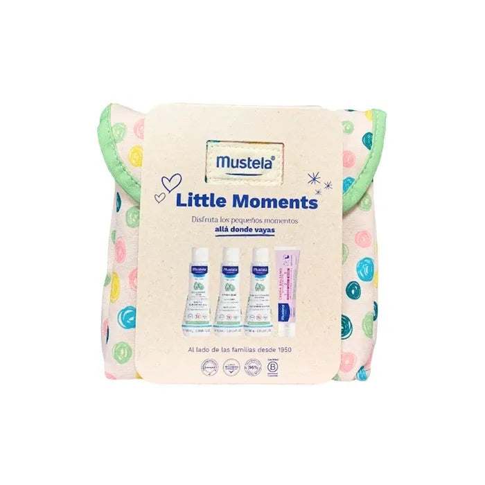 Mustela Little Moments Toilet Bag Polka Dots Unisex, Set 5 Pieces