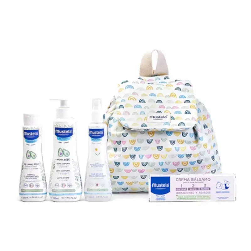 Mustela Little Moments Rainbow Backpack Rainbow Unisex, Set 5 Pieces