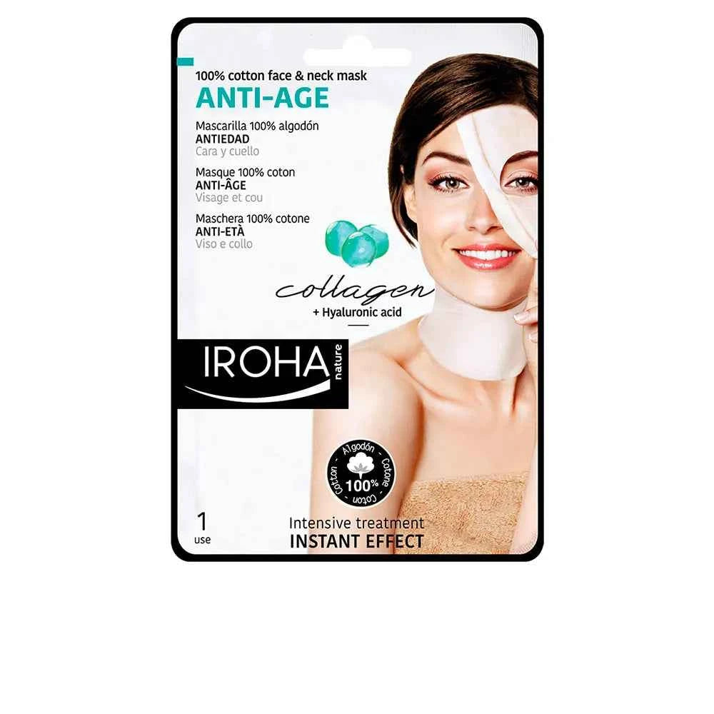 Iroha Nature Anti Age Cotton Face And Neck Mask Collagen, 1 Units