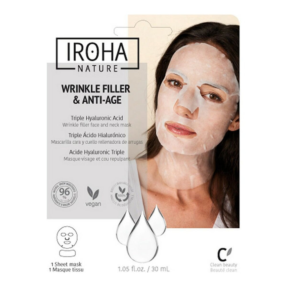 Iroha Nature Wrinkle Filler y Anti-Age Wrinkle Filler Face y Neck Mask 30