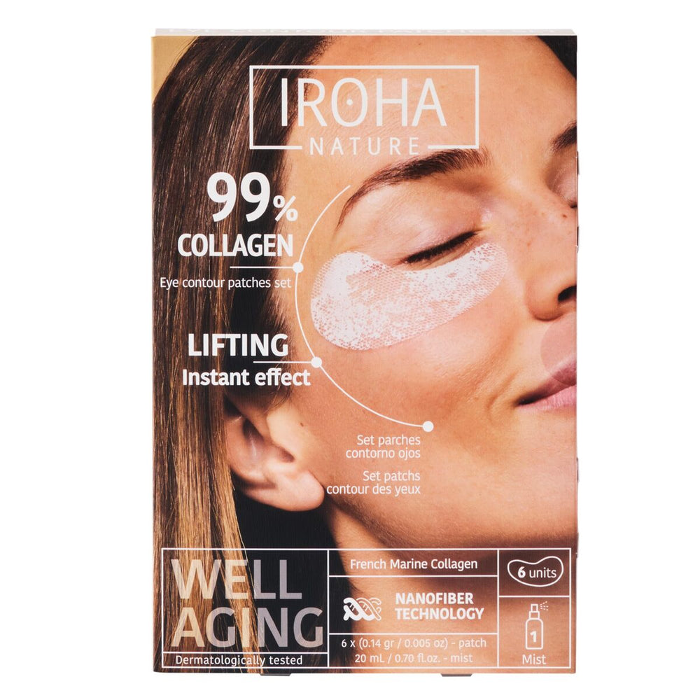 Iroha Nature Parches Oculares Con 99 De Colágeno Unisex, 6 Units