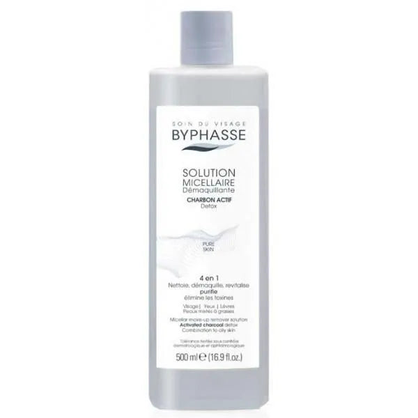Byphasse Solución Micelar Desmaquillante Con Carbón Activo Unisex, 500 ml