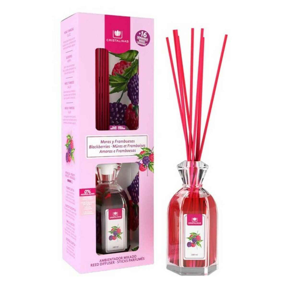 Cristalinas Mikado Ambientador 0 Moras y Frambuesas, 180 ml