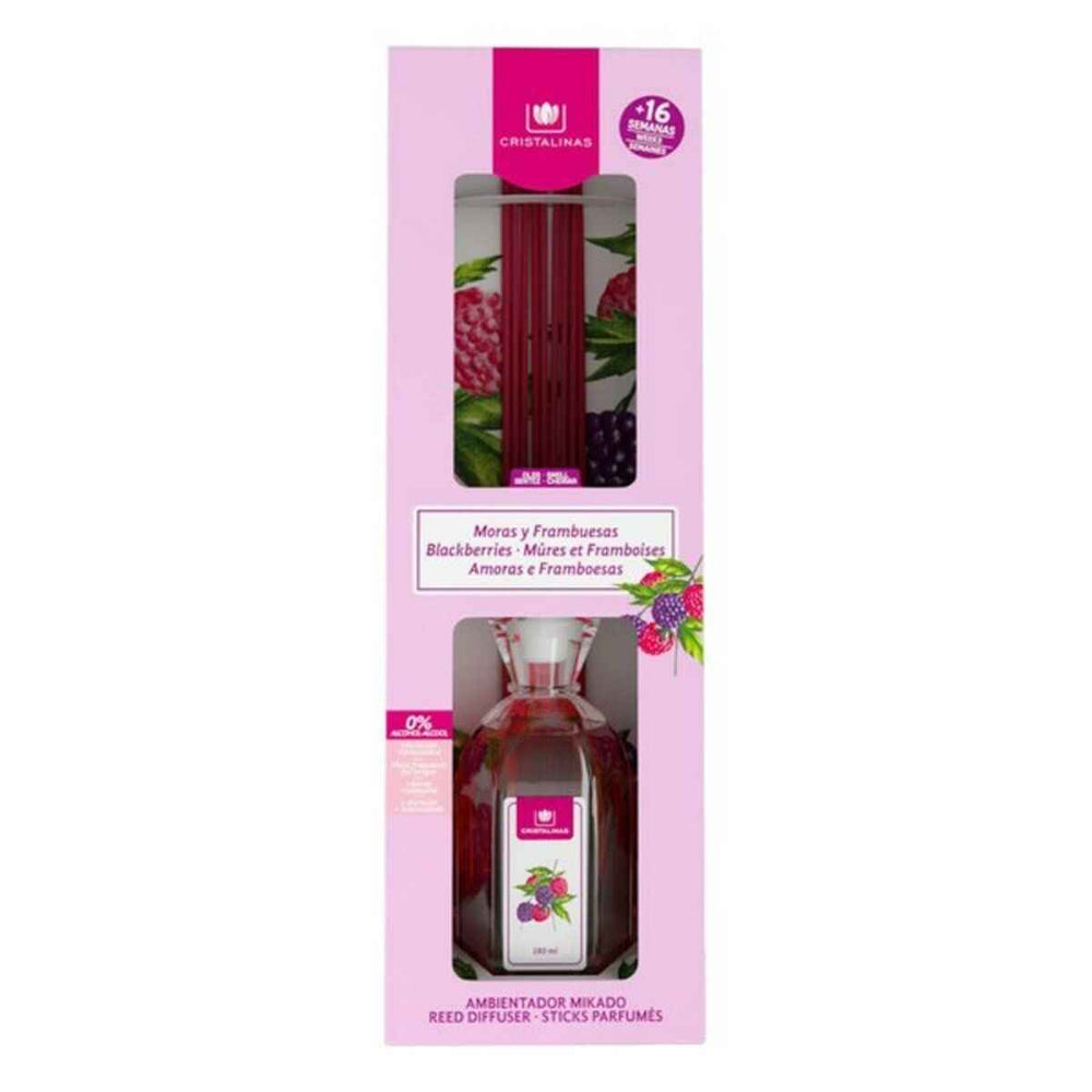 Cristalinas Mikado Ambientador 0 Moras y Frambuesas, 180 ml