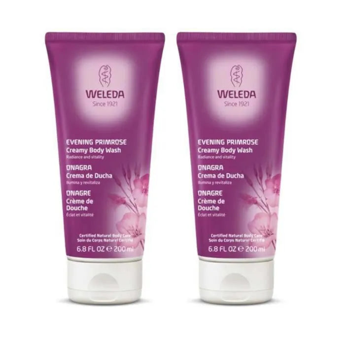 Weleda Evening Primrose – Creamy Body Wash Unisex, 2x200 ml