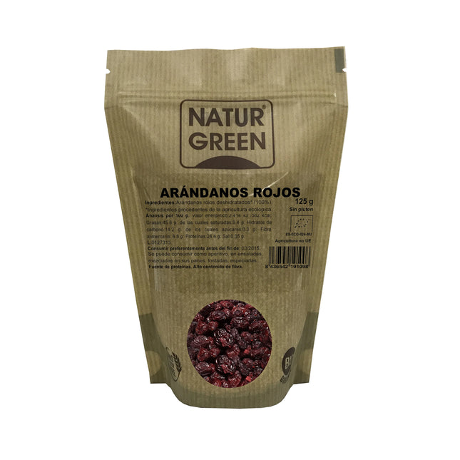 Naturgreen Arandanos Rojos Deshidratados Bio, 125 g