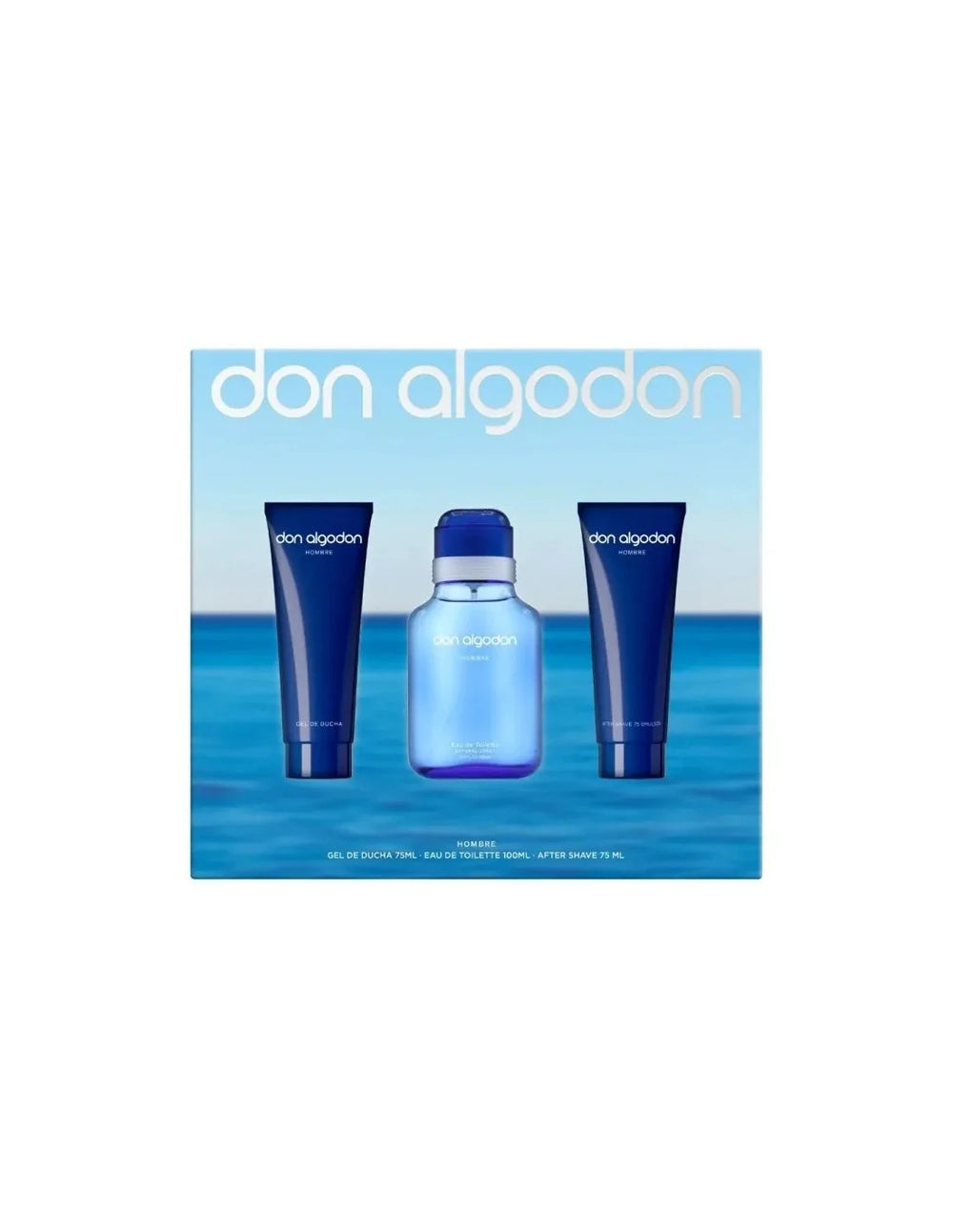 DON Algodón para Hombre – Eau de Toilette for Men Spray 100 ml, Set 3 Pieces