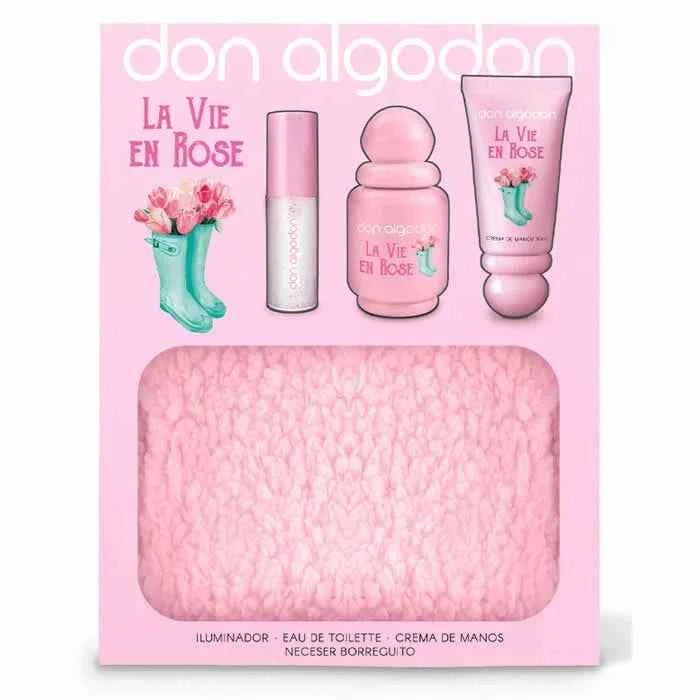 DON Algodón Don Algodon La Vie En Rose – Eau de Toilette for Women Spray 30 ml, Set 4 Pieces