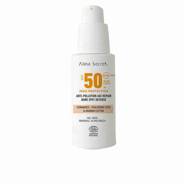 ALMA Secret Solar Crema Facial Con Color Spf50 Sand Unisex, 50 ml