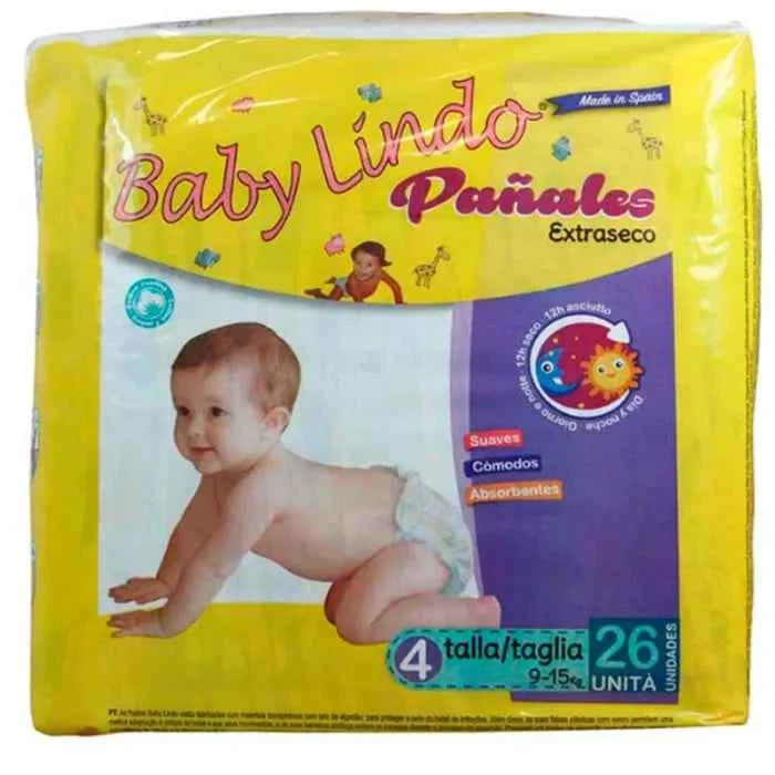 BABY Lindo Diapers T4 9-15 kg Unisex, 26 Units