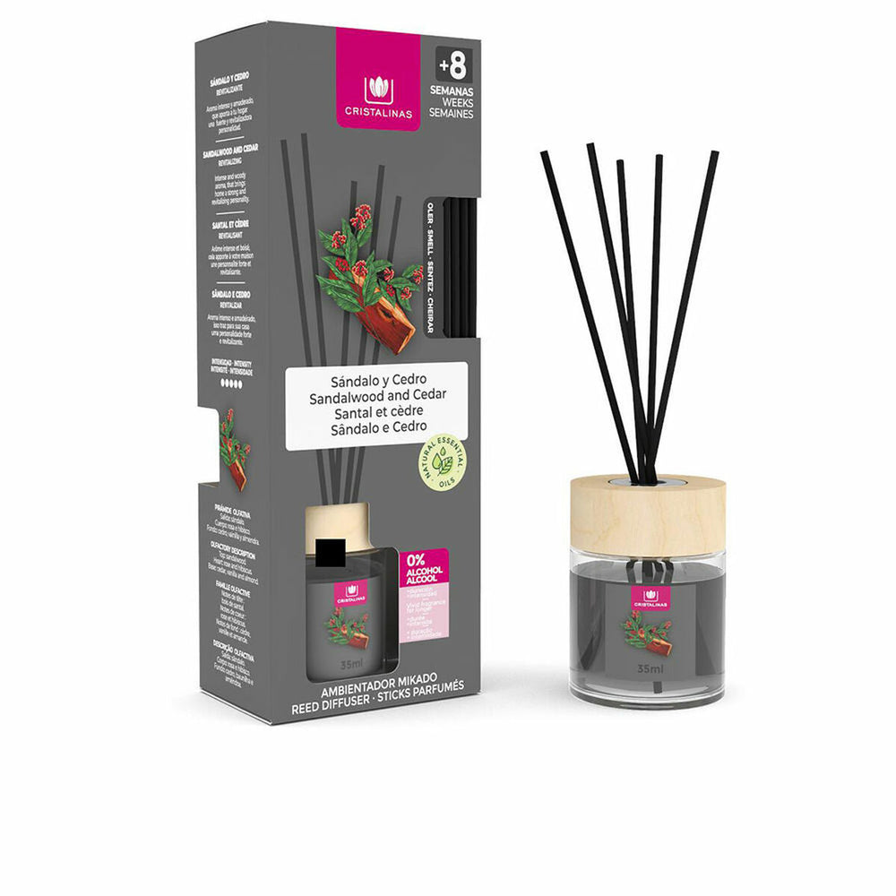 Cristalinas Mikado Ambientador 0 Sandalo-Cedro, 35 ml