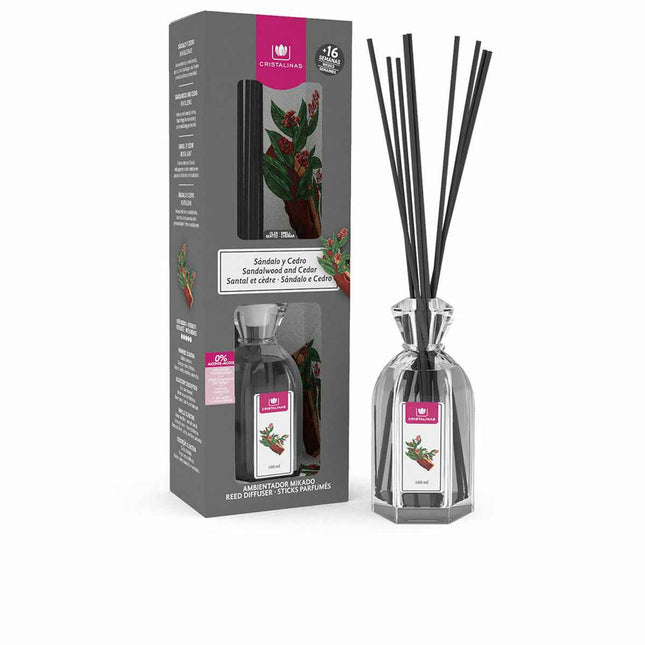 Cristalinas Mikado Ambientador 0 Sandalo-Cedro, 180 ml